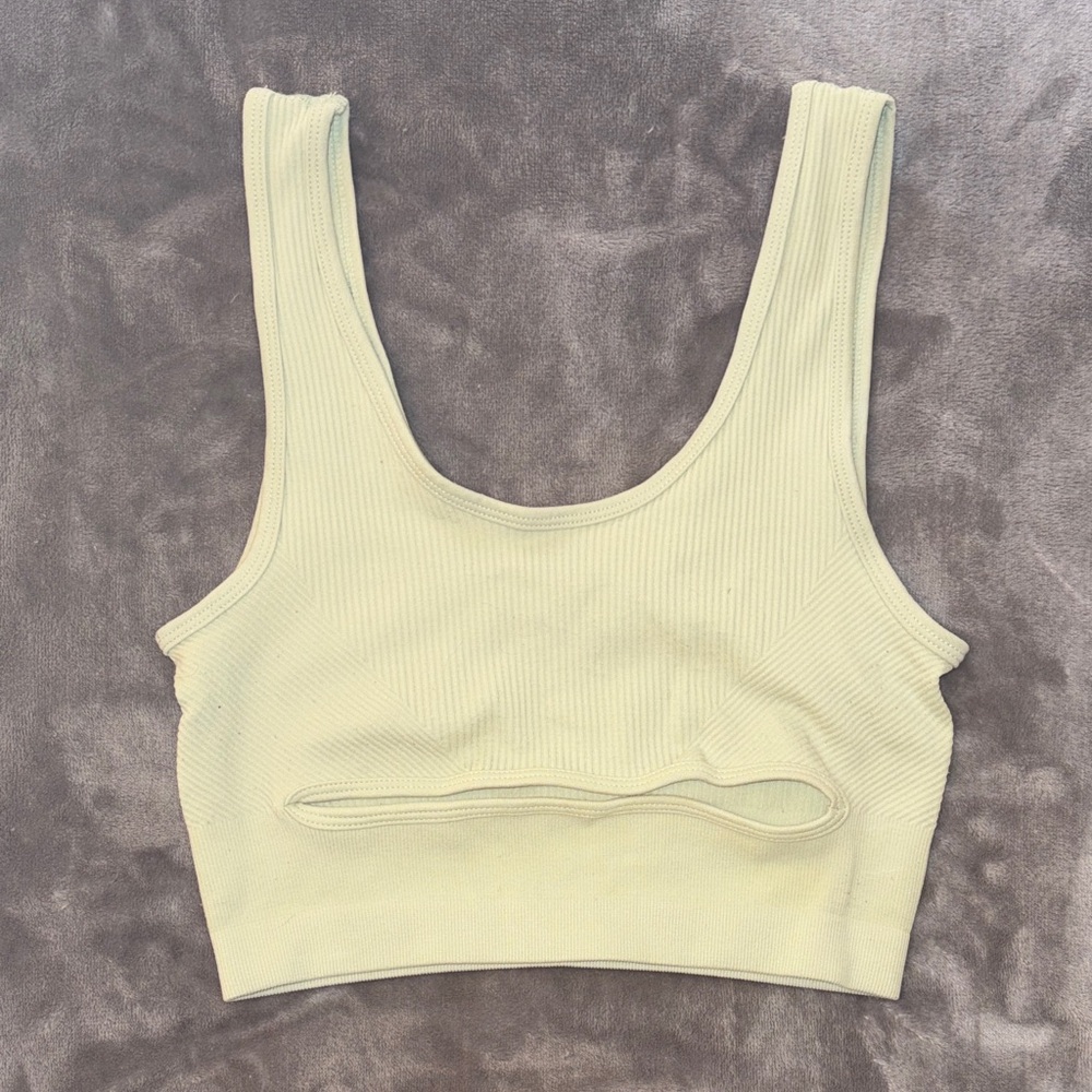 Urban Outfitters Light Green Ribbed Top